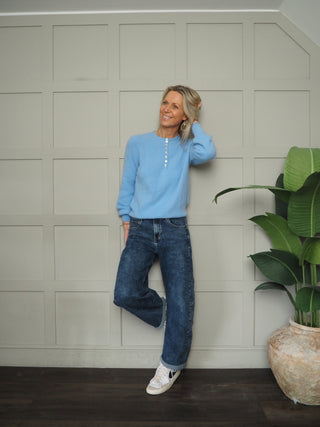 Joey Button Front Jumper - 10 Colours