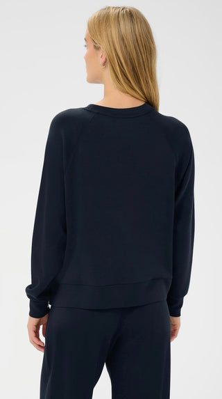 Zola Super Soft Sweatshirt with Side Zips by Part Two - Dark Navy