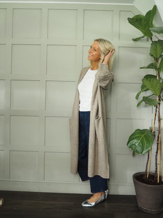 Raffi Vest with Scalloped Detail - Ecru, Oatmeal