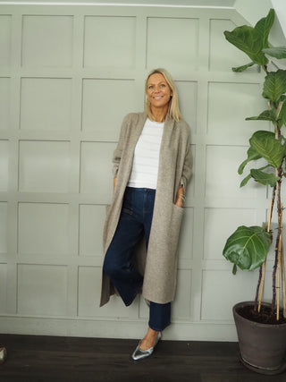 Raffi Vest with Scalloped Detail - Ecru, Oatmeal