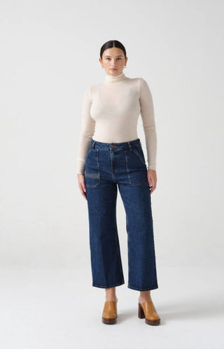 Elodie Slightly Cropped, Wide Leg Jeans by Seventy Mochi - Americana and Voyager Vintage