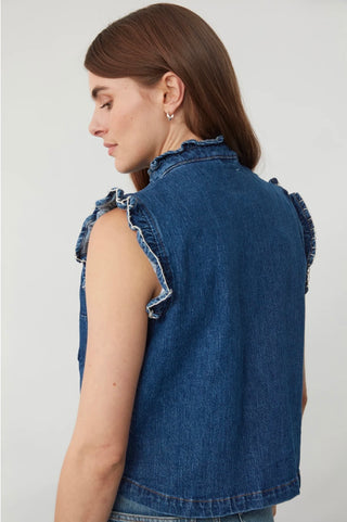 Pablo Waistcoat with Frill Collar by Seventy Mochi, Best Seller - Americana, Black, Ecru, Vintage Red