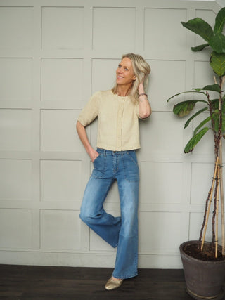 Dax Mid Rise Wide Leg Jeans - Light Denim, Mid Blue, Navy Blue