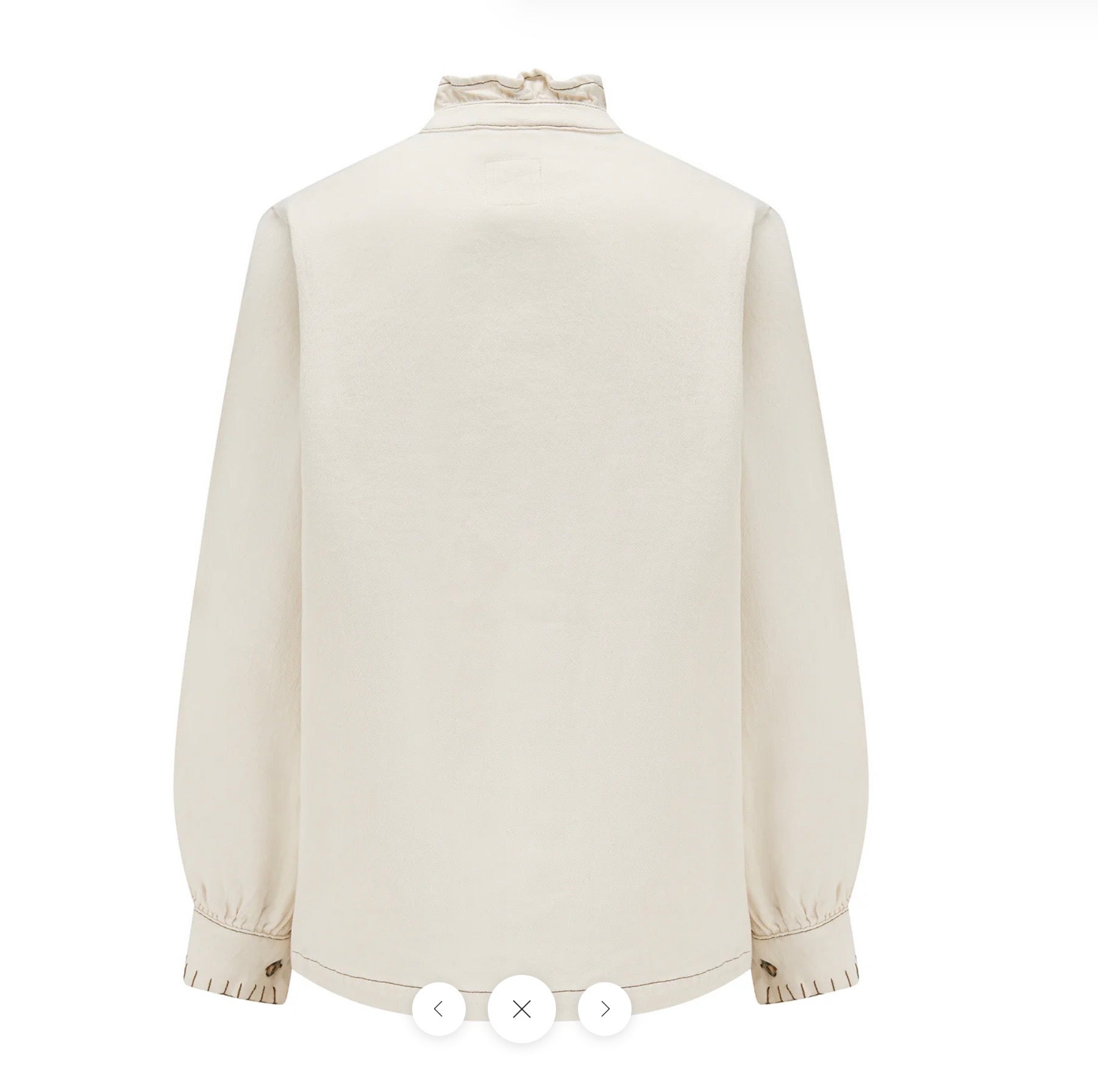 Pablo Frill Collar Jacket with Ecru Stitch Detail by Seventy Mochi