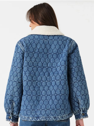 Frida Sherpa Collar Quilted Jacket by Seventy Mochi - Nightfall, Pasadena
