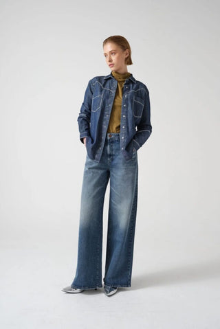 Gracie Wide Leg Relaxed Fit Jeans by Seventy Mochi - Arizona Vintage