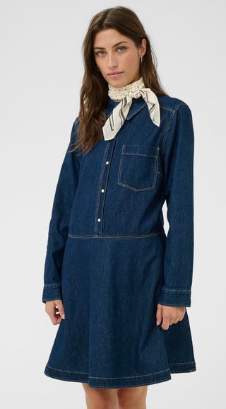 Phi Cotton Scarf by Part Two - Ecru/Black, Navy/Ecru