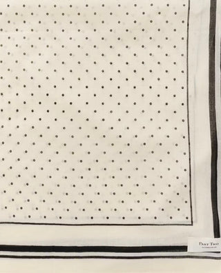 Phi Cotton Scarf by Part Two - Ecru/Black, Navy/Ecru