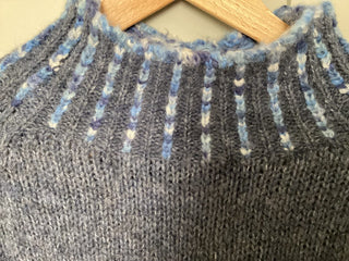 Una Turtle Neck with Contrasting Blanket Stitch Jumper, Best Seller - 17 Colours