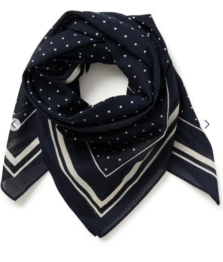 Phi Cotton Scarf by Part Two - Ecru/Black, Navy/Ecru