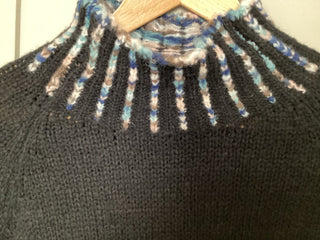 Una Turtle Neck with Contrasting Blanket Stitch Jumper, Best Seller - 17 Colours