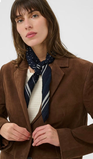 Phi Cotton Scarf by Part Two - Ecru/Black, Navy/Ecru