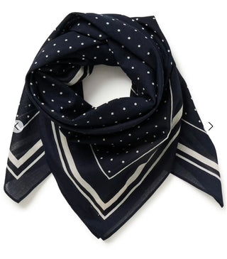 Phi Cotton Scarf by Part Two - Ecru/Black, Navy/Ecru