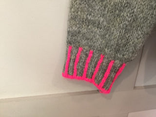 Una Turtle Neck with Contrasting Blanket Stitch Jumper, Best Seller - 17 Colours