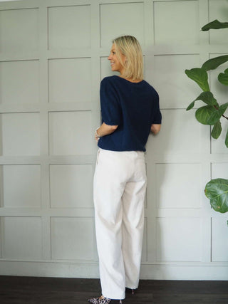 Lozza V-Neck Short Sleeved Cardigan with Button Fastenings - Bright Green and Pink