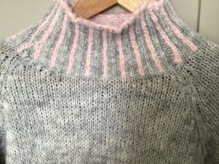 Una Turtle Neck with Contrasting Blanket Stitch Jumper, Best Seller - 17 Colours
