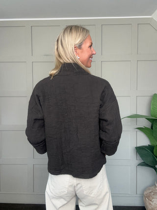 Daylar Cotton Jacket with Subtle Vertical Stitch, Side Pockets &amp; No Fastening - 7 Colours