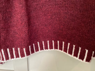 Una Turtle Neck with Contrasting Blanket Stitch Jumper, Best Seller - 17 Colours