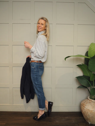 Marlborough Straight Leg Classic Jeans - Dark Denim Blue, Denim Blue, Ecru, Light Denim, White