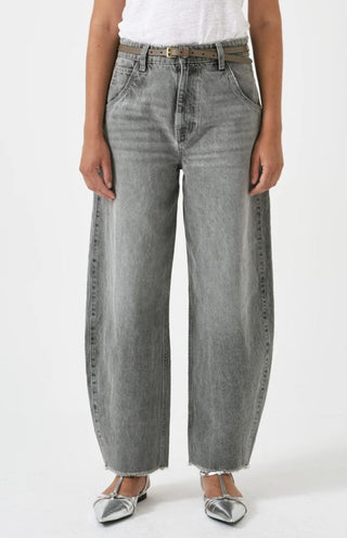 Bo Barrel Leg Jeans by Seventy Mochi - Ecru, Vintage Steel