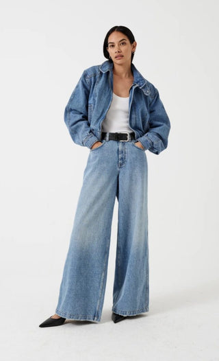 Bay Wide Leg Jeans by Seventy Mochi - Ecru, Weekender