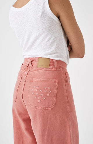 Dear Bay Wide Leg Jeans by Seventy Mochi - Mineral Red