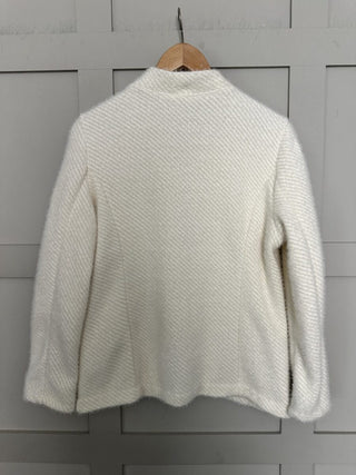 Helen Single-Breasted, Soft Feel Blazer with No Fastening - Black and Khaki