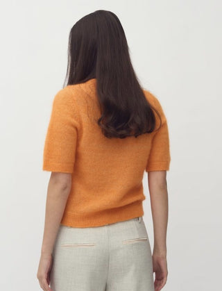 Carla-M Wool Mix Jumper with Short Sleeves by mbyM - Orange