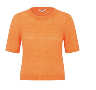 Carla-M Wool Mix Jumper with Short Sleeves by mbyM - Orange