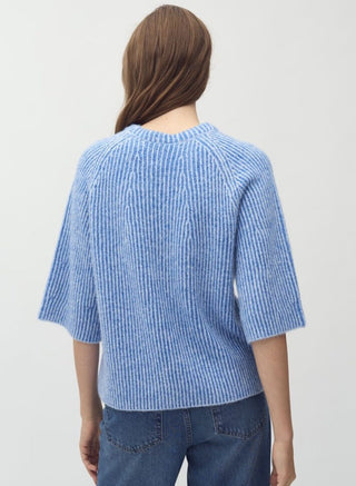 Ubeda Jumper with Cropped Sleeves by mbyM - Blue Stripes