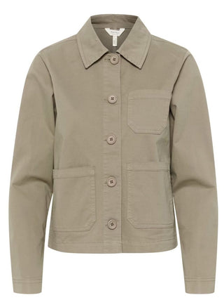 Freda Casual Cropped Jacket By Part Two - Taupe