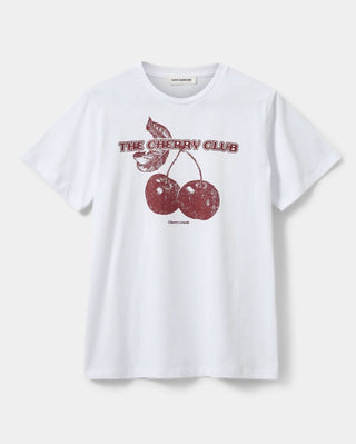 Zena ‘Cherry Club’ T Shirt with Short Sleeves - Grey, White