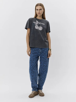 Zena ‘Cherry Club’ T Shirt with Short Sleeves - Grey, White