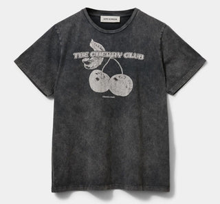 Zena ‘Cherry Club’ T Shirt with Short Sleeves - Grey, White