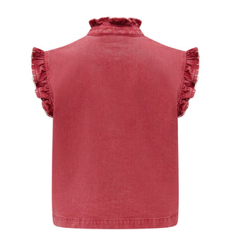 Pablo Waistcoat with Frill Collar by Seventy Mochi, Best Seller - Americana, Black, Ecru, Vintage Red