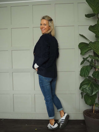 Buck Mid Rise Jeans with Stretch - Dark Blue