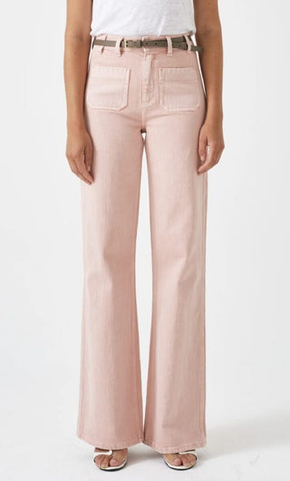 Mabel Patched Pocket Wide Leg Jeans by Seventy Mochi - Dark Vintage, Peony Pink, Vintage Americana