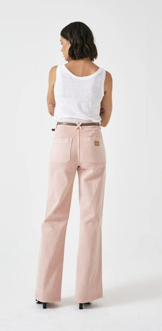 Mabel Patched Pocket Wide Leg Jeans by Seventy Mochi - Dark Vintage, Peony Pink, Vintage Americana