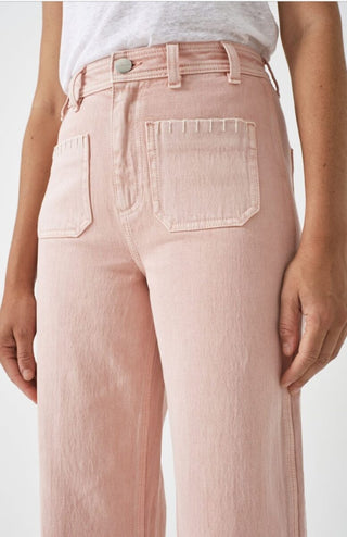 Mabel Patched Pocket Wide Leg Jeans by Seventy Mochi - Dark Vintage, Peony Pink, Vintage Americana