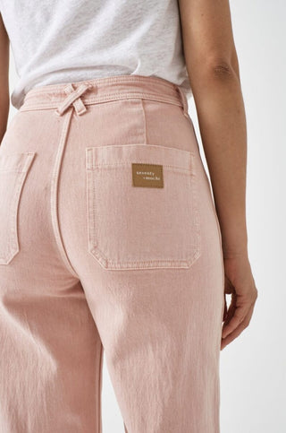 Mabel Patched Pocket Wide Leg Jeans by Seventy Mochi - Dark Vintage, Peony Pink, Vintage Americana