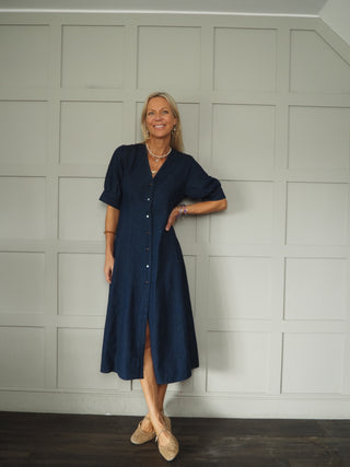 Daria Dress by Soaked - Dark Denim