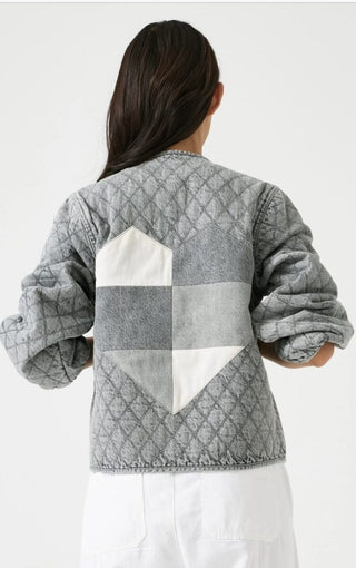 Aria Long Sleeve Jacket with Front Ties by Seventy Mochi - Mineral Red, Silver Lining