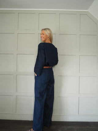 Chaman Blouse by Soaked - Dark Denim