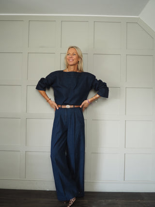 Chaman Blouse by Soaked - Dark Denim
