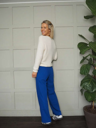 Artie Button Front Trousers - Black, Navy Blue