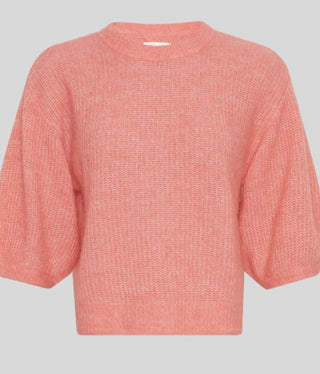 Vallarta Elbow Length Sleeve Jumper by Moss Copenhagen - Cobalt Blue, Coral