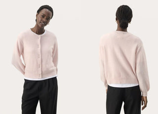 Ninell Mohair Mix Cardigan by Part Two - Baby Blue, Baby Pink