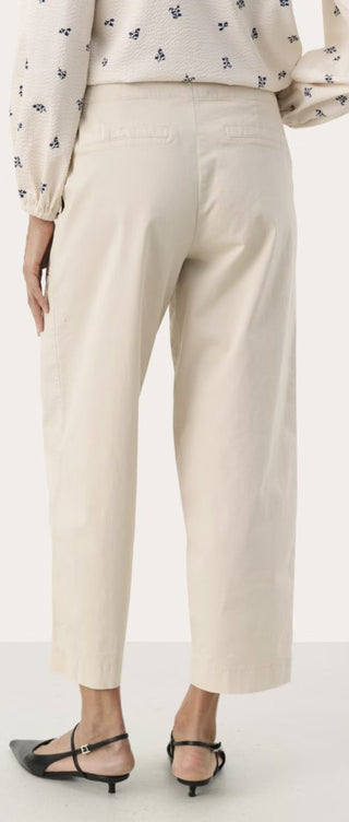 Netta Cropped Trousers by Part Two - Oatmeal, Olive