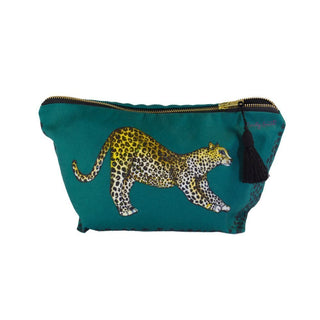 Luanna Cosmetic Bag - Dark Green Leopard