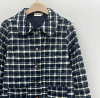 Pimlico Quilted Jacket with Rounded Collar - Navy Blue
